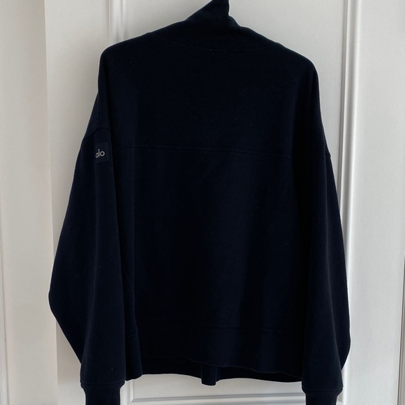 ALO Yoga Black Mock Neck Sweatshirt - Picture 6 of 6